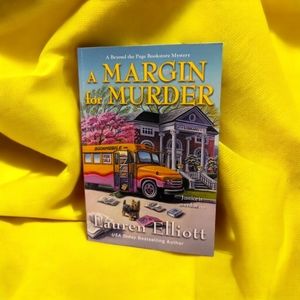 A Margin For Murder by Lauren Elliott Softcover Book, Cozy Mystery